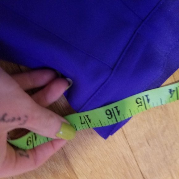 Vintage Blue Pleated School Girl Skater Mini Skirt - Picture 7 of 10